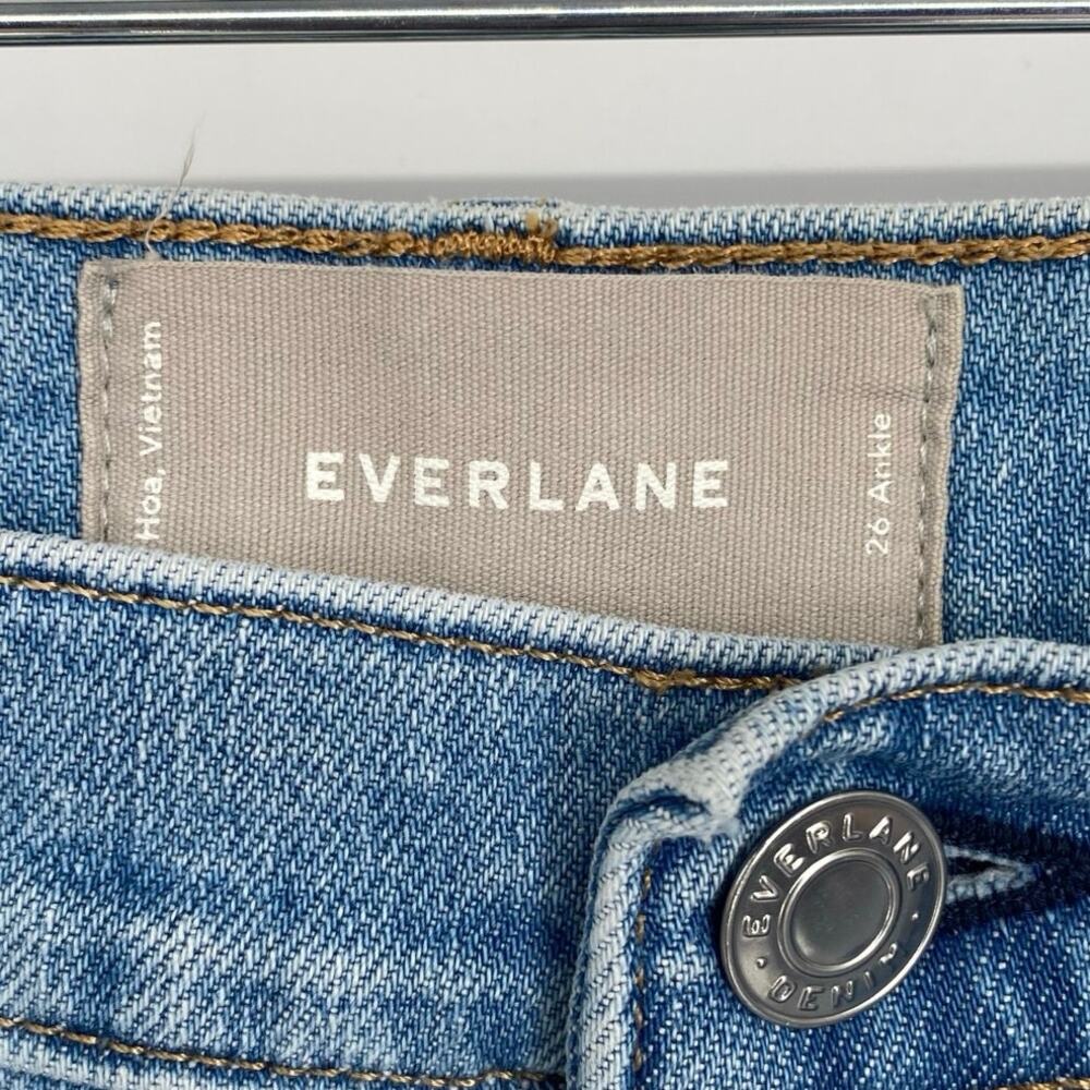 Everlane Jeans Women’s 26’ High Waist Straight Light Denim Wash - Picture 3 of 8